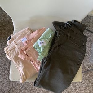 (All 4!) Hudson Niko mid rise spring colored jeans
